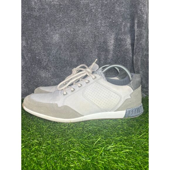 Bullboxer Men’s Casual Sneakers | Leather Upper | Gray | Size US 9
